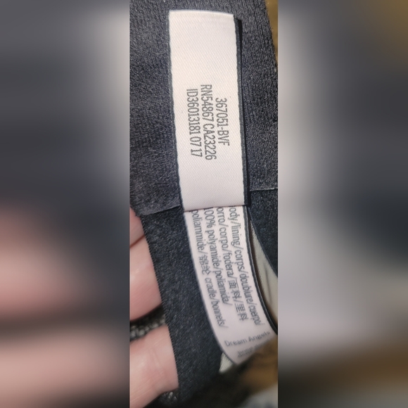 Victoria’s Secret Dream Angels Lined Demi Bra 34DD Lace Black/Cream - Picture 7 of 7